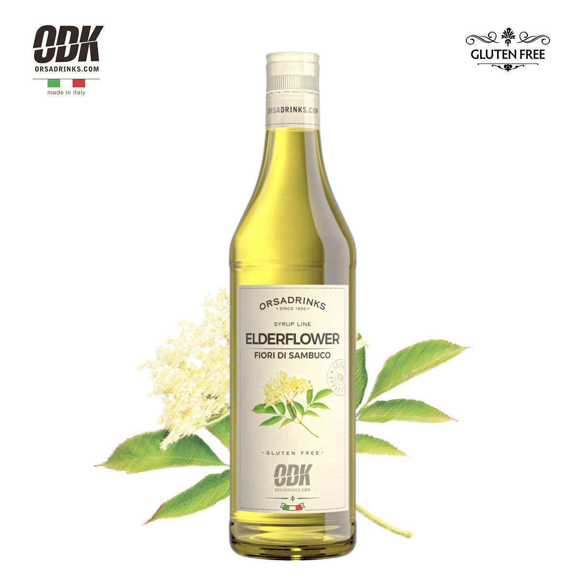 ODK意大利进口 接骨木花糖浆750ml/1kg