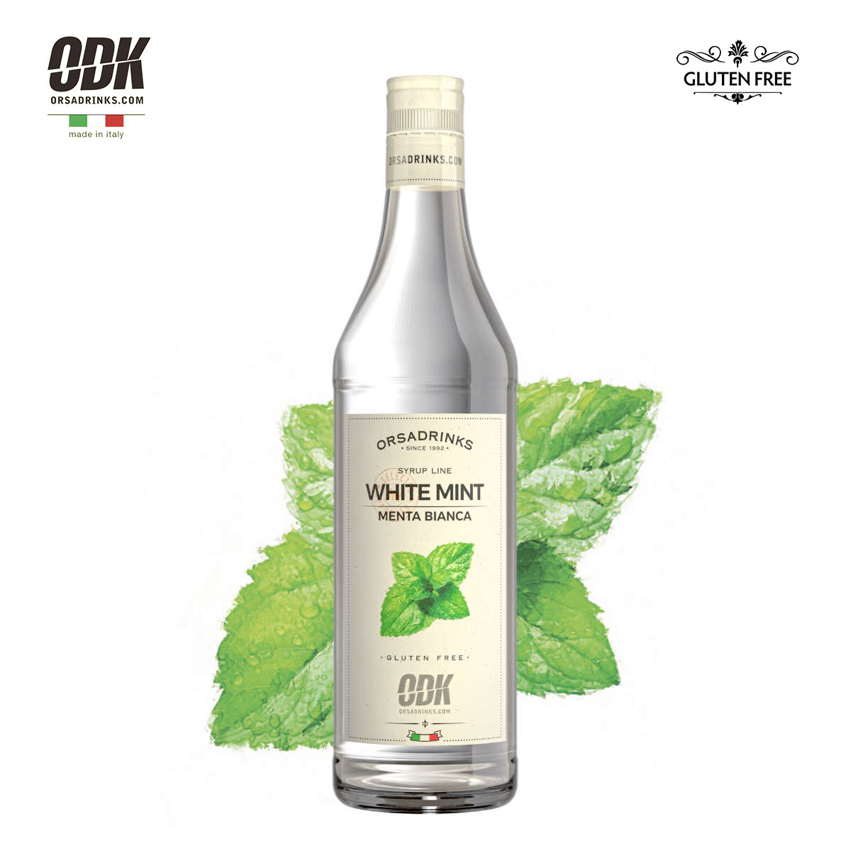 ODK白薄荷风味糖浆750ml/1kg 意大利进口糖浆果酱调酒茶饮咖啡