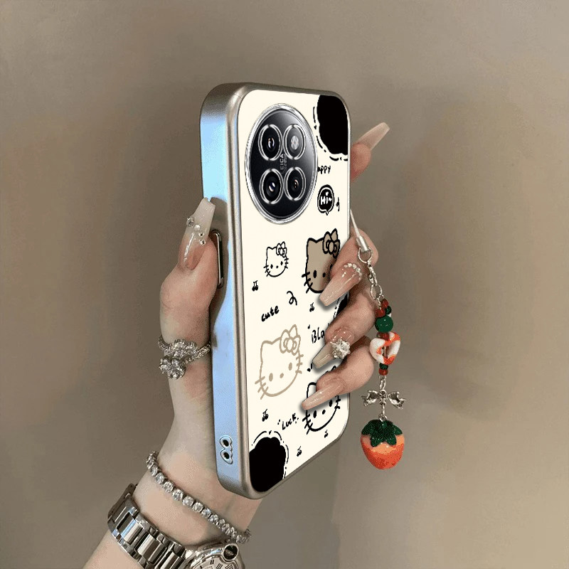 适用小米civi4pro手机壳新款civi3保护套civi2全包防摔civi1s软硅胶曲面屏外壳cv卡通可爱猫爪凯蒂猫镂空男女