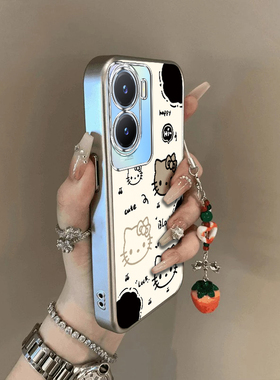 适用vivoy35手机壳y36新款Y375g猫爪凯蒂猫镂空y31s硅胶套y35m+全包y31s标准版防摔y33s软y32t男y30g外viv0Y3