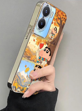 适用vivoy35手机壳y36新款Y375g枫叶小新y31s硅胶套y35m+全包y31s标准版防摔y33s软y32t男y30g外壳viv0Y3女生