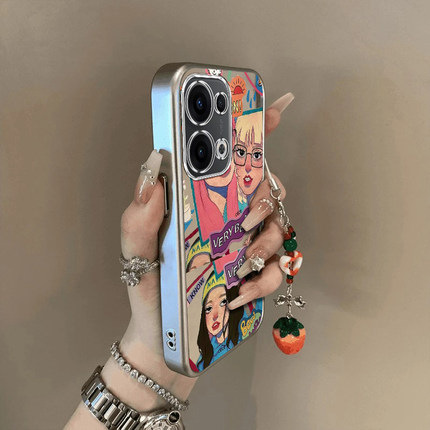 适用oppoReno13手机壳12Pro新款reno11/10镜头全包reon7/6/5防摔9/8por+硅胶套rone4se可爱软外壳潮酷女生