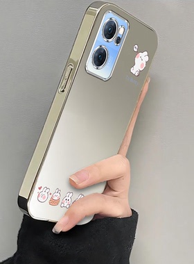 适用oppoReno7手机壳Reno7pro女新款opporone7SE全包防摔reon75G系列硅胶外壳opp0pp0ppor保护套5G晕染小白兔