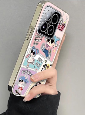 适用小米15手机壳14pro新款13/11全包镜头mi12Spro软胶保护套11ultra防摔10S青春版好运女孩xiaomi9/8se外壳x