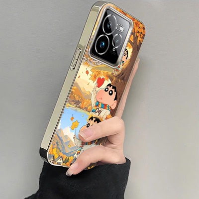 适用真我GT7Pro手机壳gt6新款realmeGT5pro枫叶小新RealmeGT大师探索版OPPO全包防摔外壳gt5pro软硅胶保护套