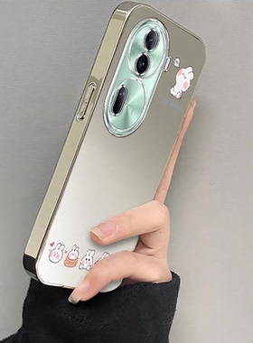 适用OPPOReno11手机壳OPPO新款Reno11Pro5G套OPPORone115G软壳硅胶Reon系列全包防摔晕染小白兔OPP0PP卡通