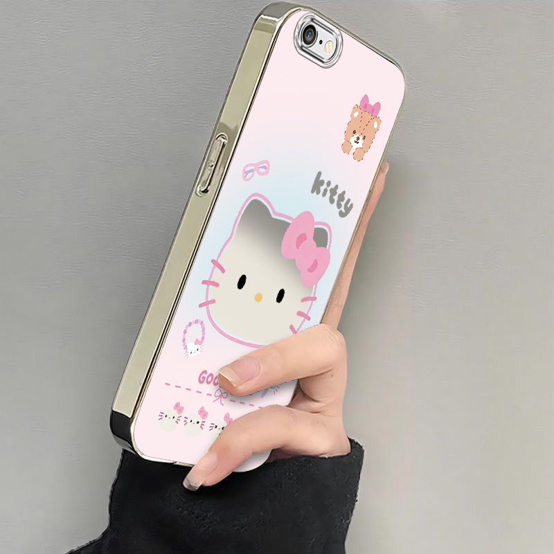 适用苹果6s/7/8plus手机壳新款iPhoneXR全包防摔XSmax外壳软胶11保护套13/12mini好时光KT猫14pm可爱ip16/15