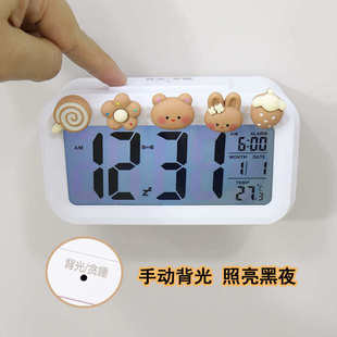 冰箱贴气温时钟磁铁装饰冰箱计时器厨房定时懒人闹钟电子钟冰箱贴