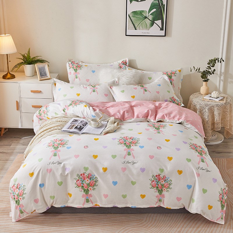 一米八乘两米1米8x2米床上四件套全棉1.8x2.2床单被套180x200