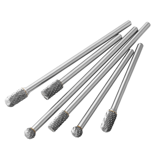 热销钨钢磨头6mm柄硬质合金旋转锉刀头A形CD双槽加长电磨头金属打