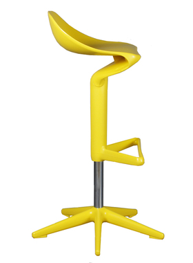 热销北欧吧椅升降家用橙色高脚凳轻奢伸缩吧凳现代简约前台椅汤勺