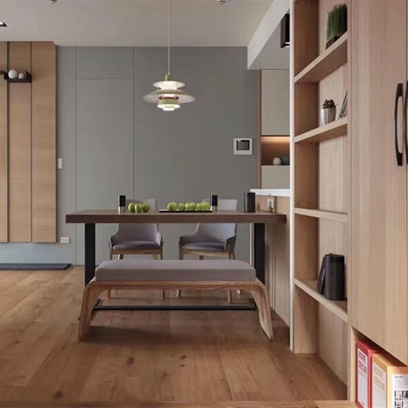 热销生态免漆板阳台柜EO木工板衣柜橱柜体一体床衣柜隔离板定制桌