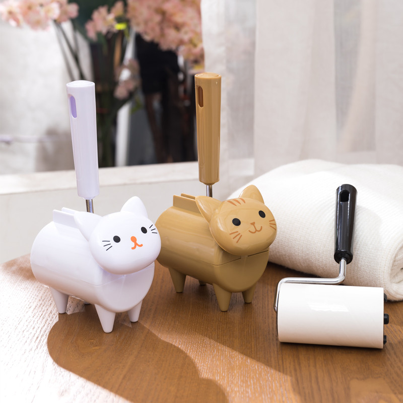 热销粘毛器滚筒床上吸毛发神器可撕式黏滚清洁猫毛地毯清理卡通除