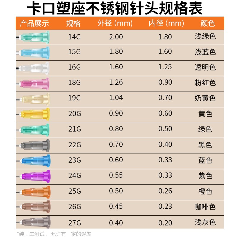 热销点胶机针头25mm不锈钢针嘴点胶阀平口塑钢卡口针咀实验加长针
