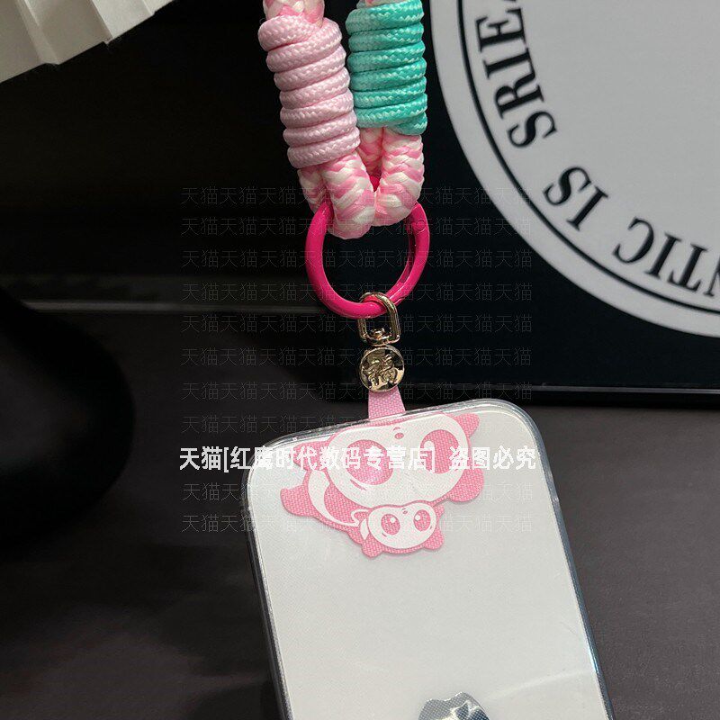 热销可旋转布的手机挂绳固定卡片防断牛津布帆布背贴夹片结实耐用