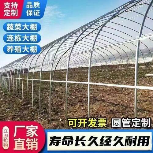 热销大棚骨架钢管全套温室种植蔬菜大棚拱杆支架养殖棚简易养鸡保