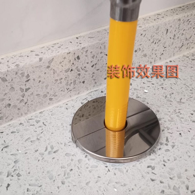 热销304不锈钢分体装饰盖厨房台面天燃气管孔洞遮丑盖遮挡灶台孔