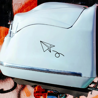 纸飞机卡通车身装饰车贴