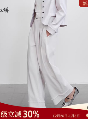 念奴娇商场同款2025春新品棉麻宽腿裤女职场气质休闲裤CNT5387