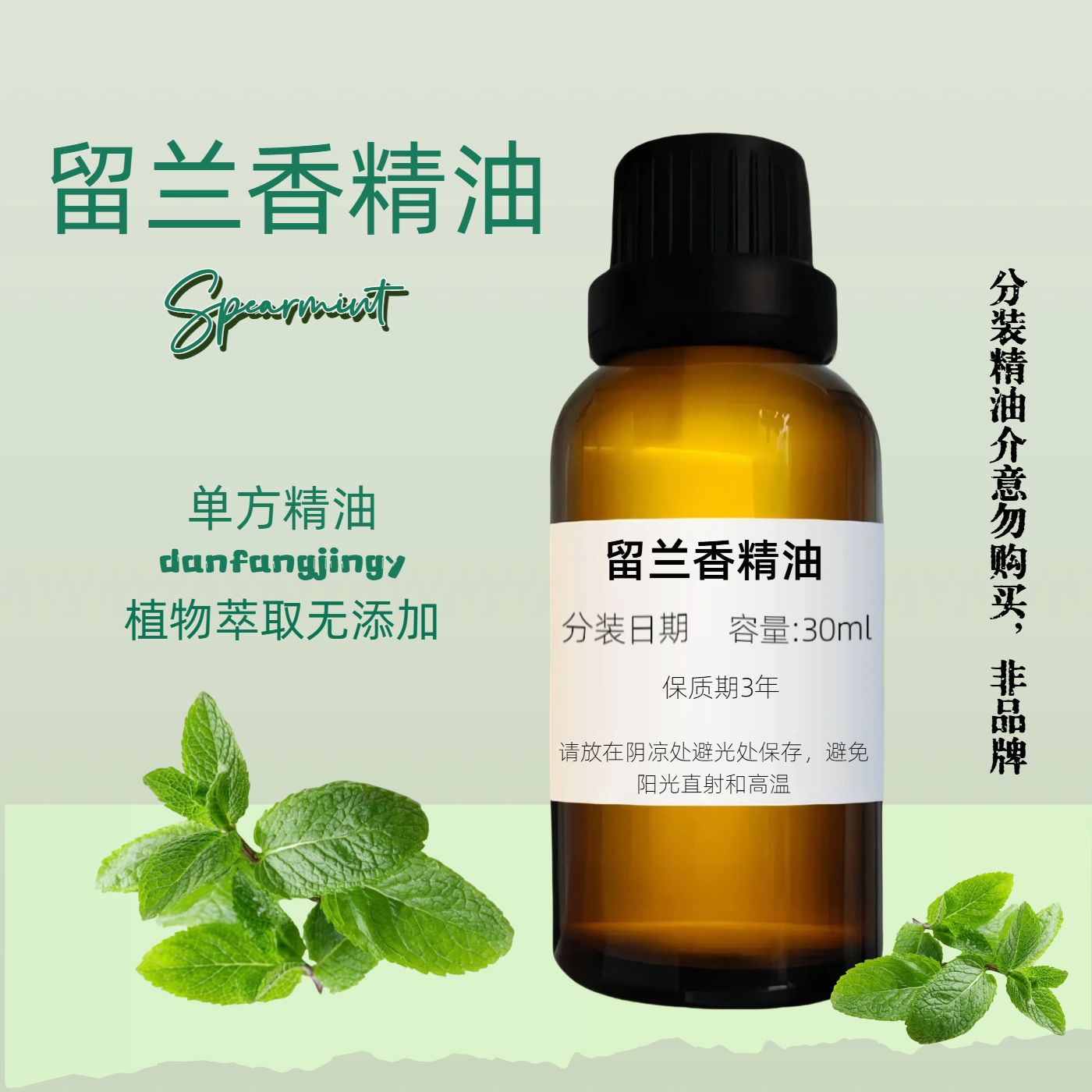 清凉草本留兰香精油舒缓压力