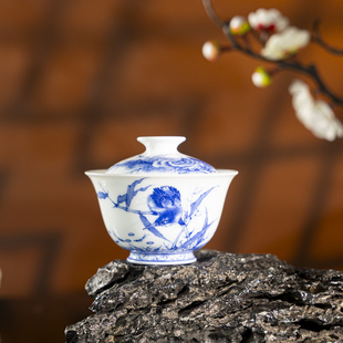 【景德镇溯源】画堂春单翠盖碗壶承套组