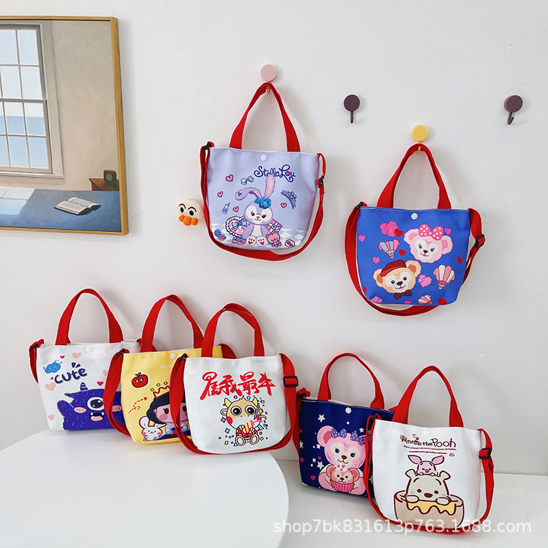卡通可爱儿童生日六一帆布包新款