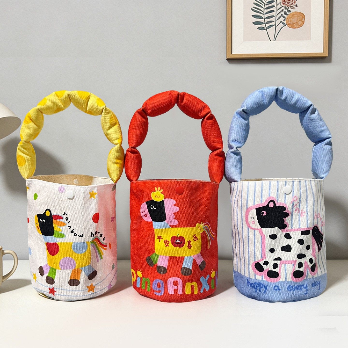 生肖马年帆布礼物印花外出手拎包幼儿绒布伴手礼品袋儿童杂物手提,箱包皮具/热销女包/男包,时尚帆布包,淘宝优惠券,粉丝福利购,淘宝优惠卷