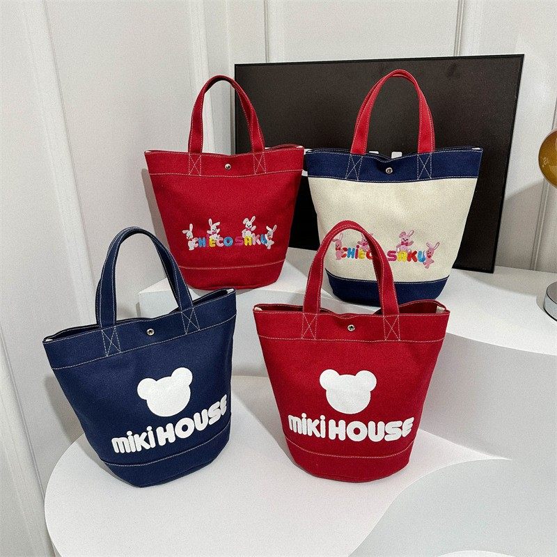 跨境新款日系妈咪包字母印花上班便当袋米奇水桶包手提帆布包女包,箱包皮具/热销女包/男包,时尚帆布包,淘宝优惠券,粉丝福利购,淘宝优惠卷