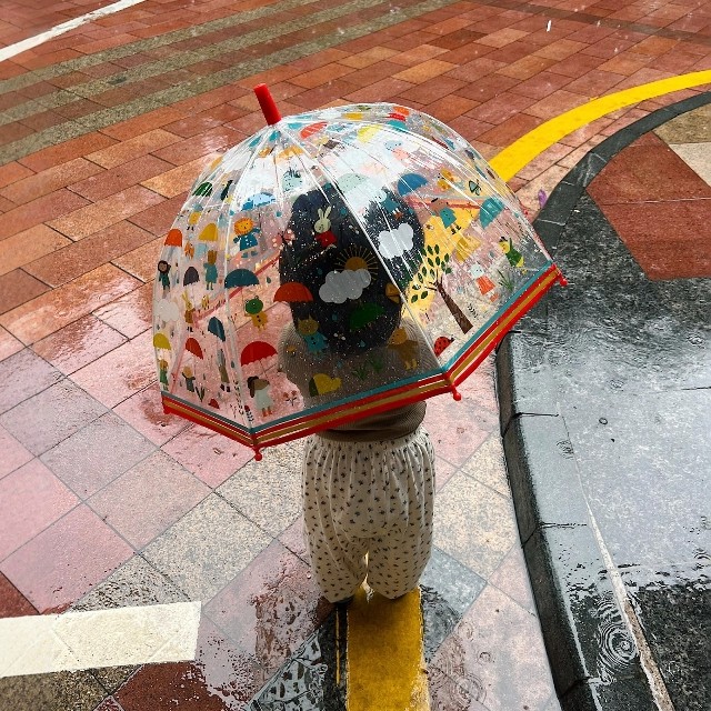 雨伞儿童长柄雨伞透明伞女孩小学生上学便携伞幼儿园宝宝卡通小伞