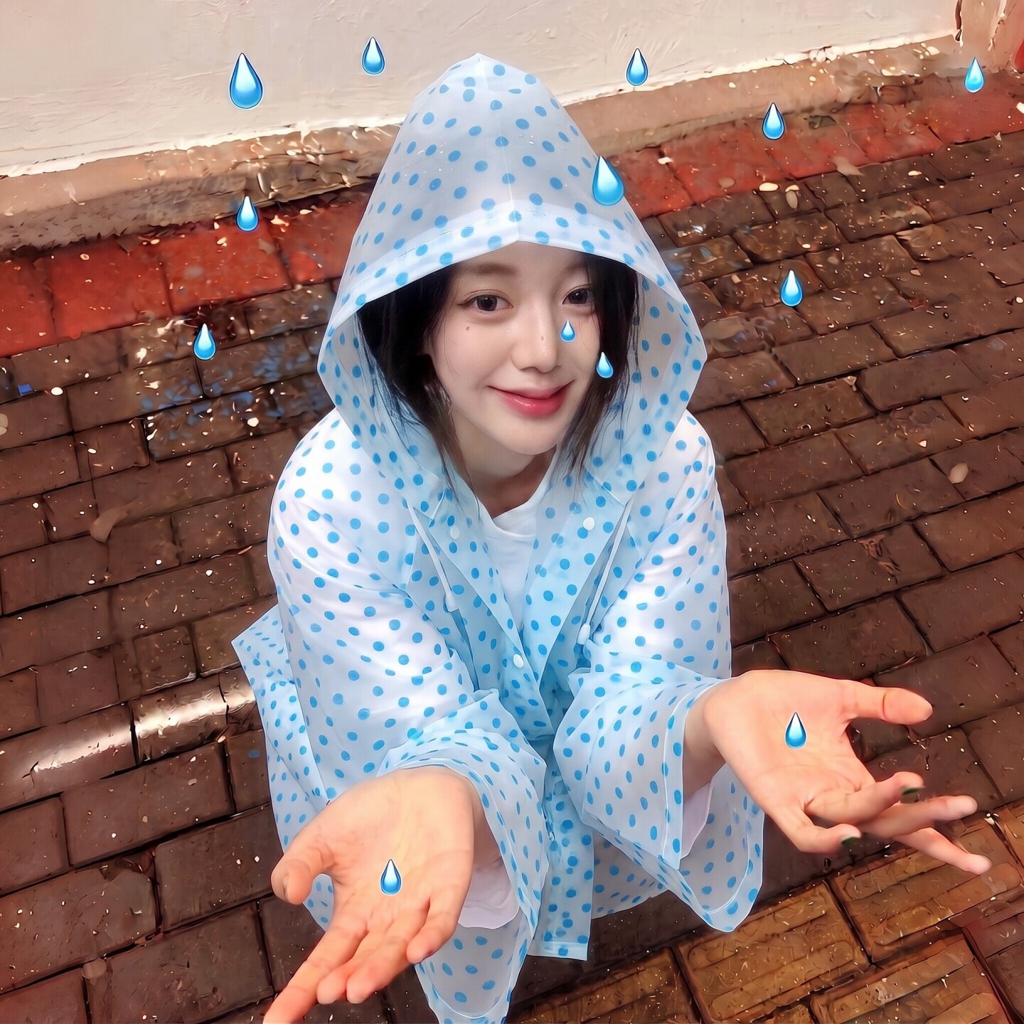 可爱熊雨衣成人外穿长款女款全身防暴雨加厚户外雨披可重复使用