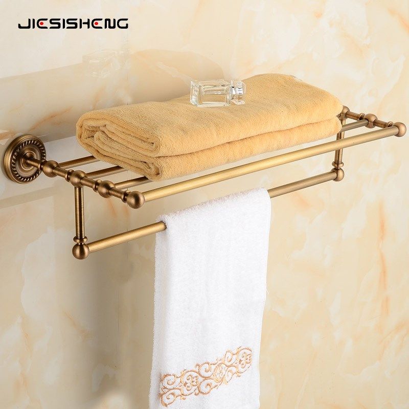 轻奢复古风麻花全铜毛巾架卫生间置物架浴室厕所五金卫浴挂件套装