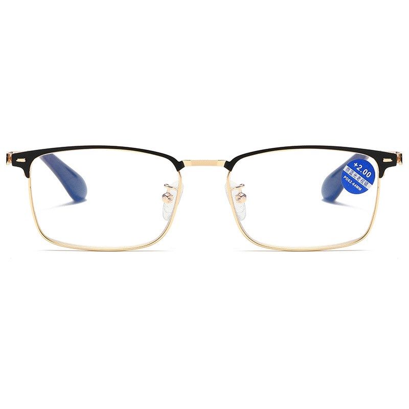 新款男式复古半框眉毛老花镜防蓝光清镀膜老视镜老光镜现货