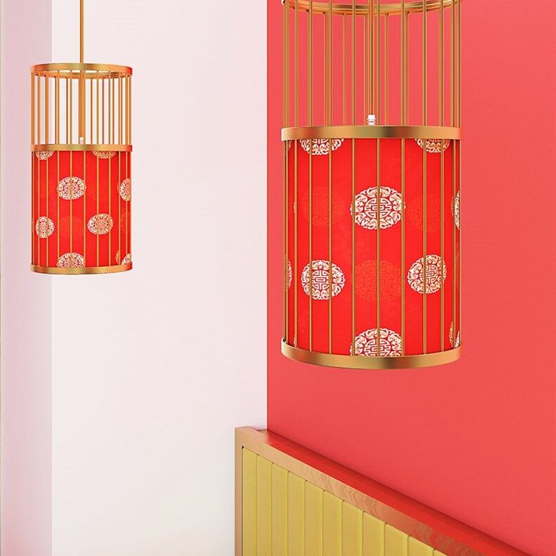 新中式风主题餐厅创意饭店灯笼圆桌鸟笼灯带射灯火锅店灯具吊灯餐,家装灯饰光源,酒店/宴会厅/餐饮吊灯,淘宝优惠券,粉丝福利购,淘宝优惠卷