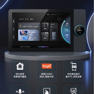 手机控制zigbee网关 涂鸦智能6.7.8.10.12寸屏智能家用触摸海外版