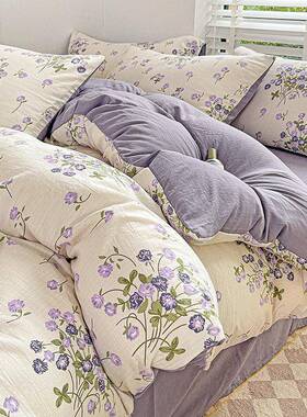 5超柔床上UUP用品提生花被套四件套学宿J舍床单三D件套小竺棉双