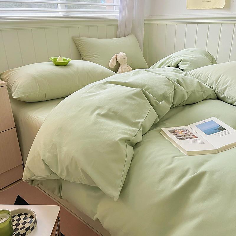 20套25新款A类全磨棉磨毛简约纯色单单被宿舍床单被套毛被全棉磨