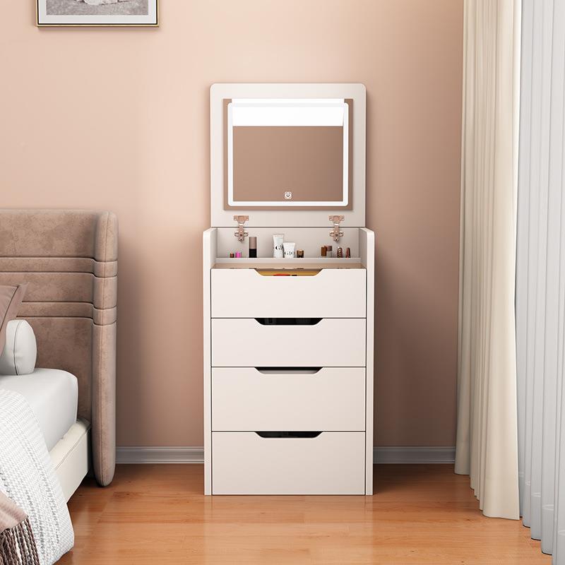 梳妆台奶油风简约一多功能可翻化盖奶油DDX小户纳型收柜妆桌体