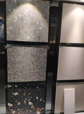 喷砂面水磨石薄板1200600彩色919颗粒大地×砖场酒商店大堂防滑地