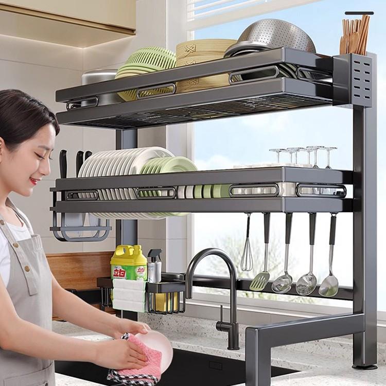 美碗厨语厨通风水槽置物架房多功能物洗碗放盘架碗架MC-双层5收纳