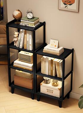 落地书柜家用储置物架MIG带客厅多层柜门纳物柜简易墙边办收公室