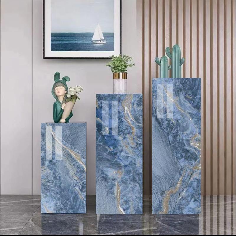 客花厅家电柜旁装饰落地摆件居605轻奢高档新潮流装饰底座视岩板