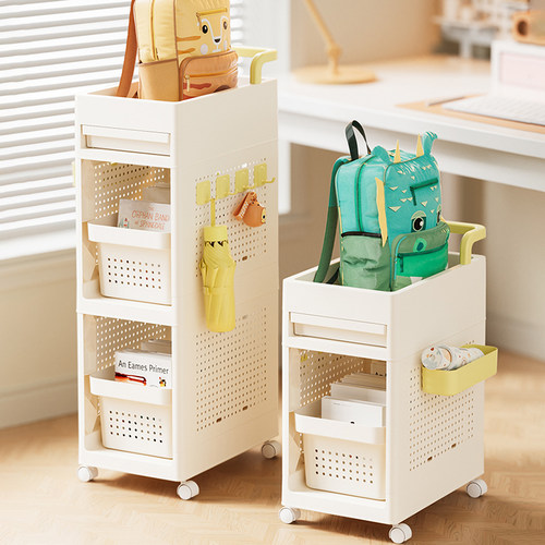 书架落地置物架不占地方的置物架角落夹缝书桌收纳学生家用书包架