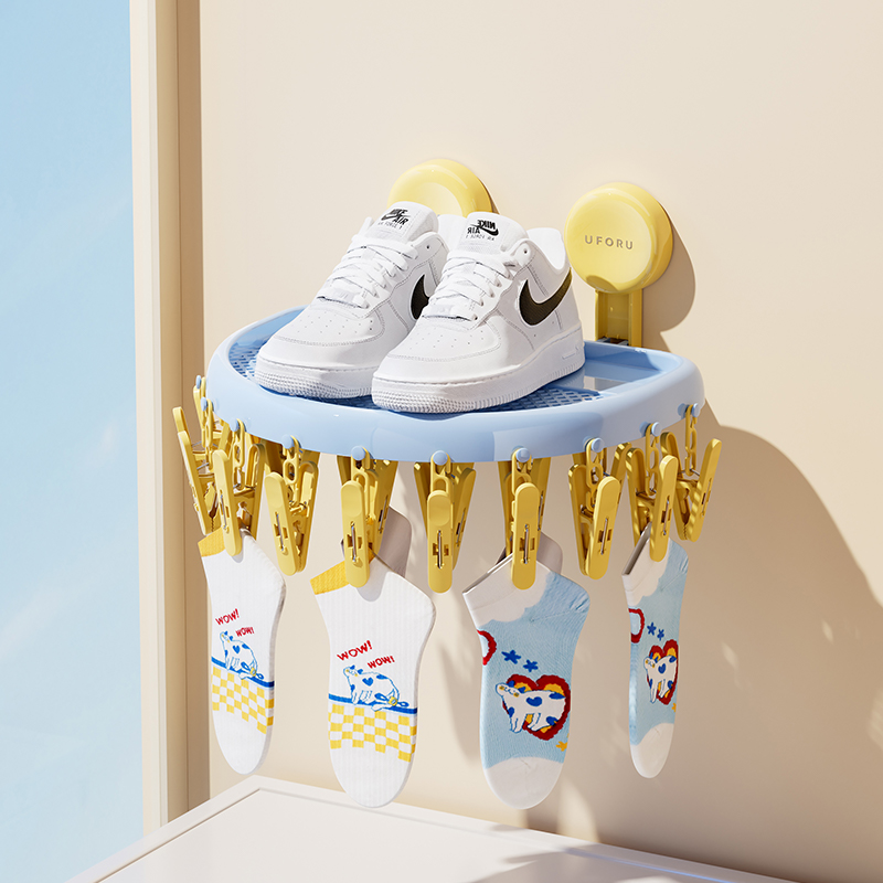 袜架晾衣夹家用衣柜内挂袜子架学生专用阳台宿舍袜子晾晒架多夹子