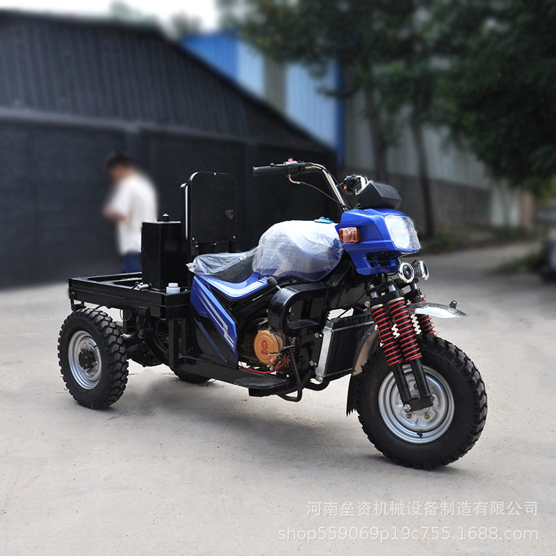 外贸出口三轮摩托车 全新厂用三轮燃油摩托拖车拉货运运输三蹦子