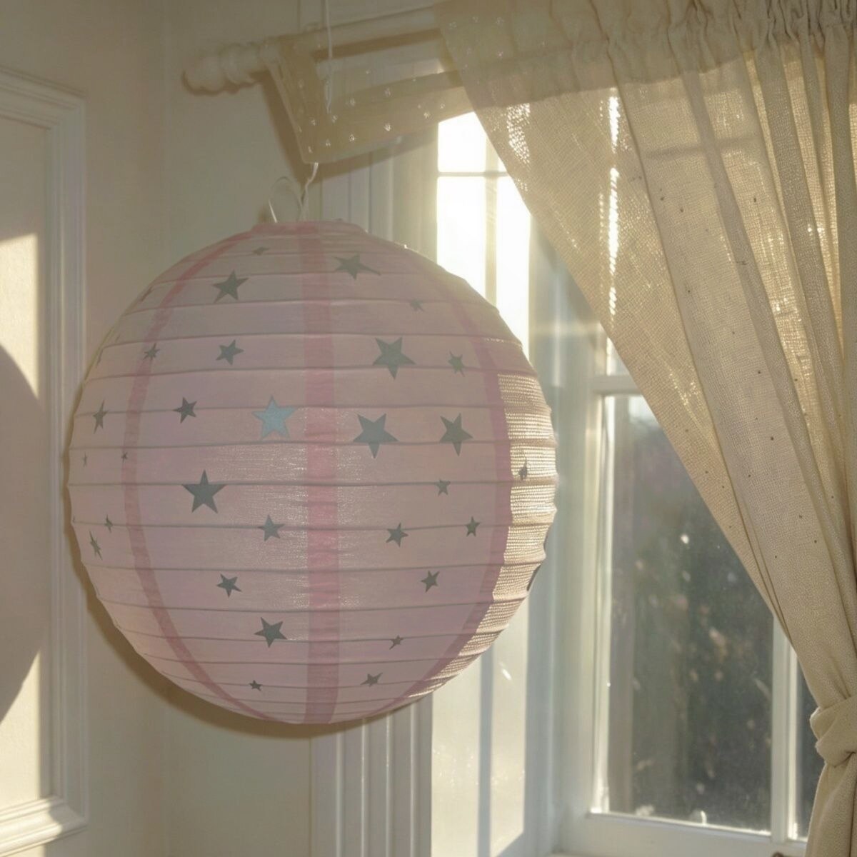 ins风星星灯笼高颜值少女心房间卧室氛围感生日节日布置灯笼挂饰