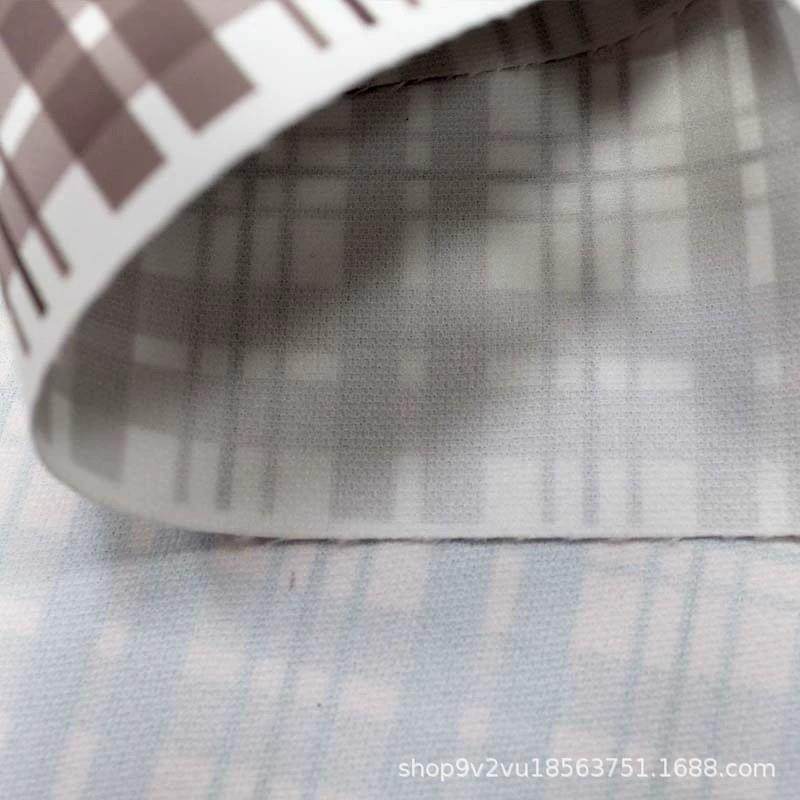 直销新款网红格子150D斜纹牛津复合布数码印花