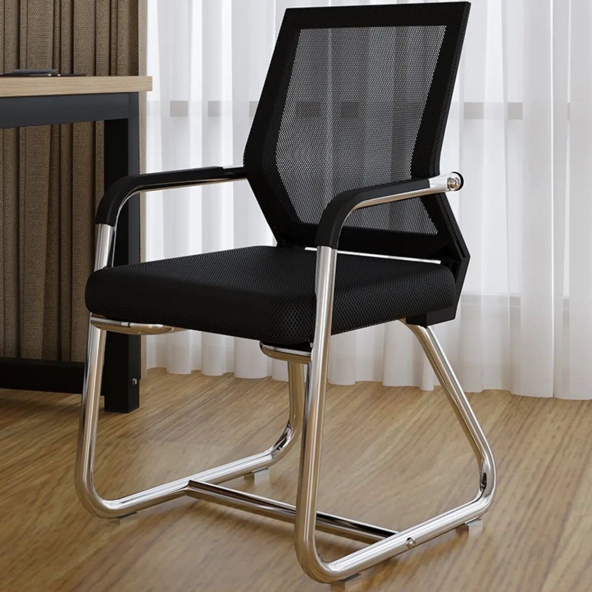 电脑椅子靠背简约家用宿舍书桌凳麻将弓形办公室座椅加固舒适久坐