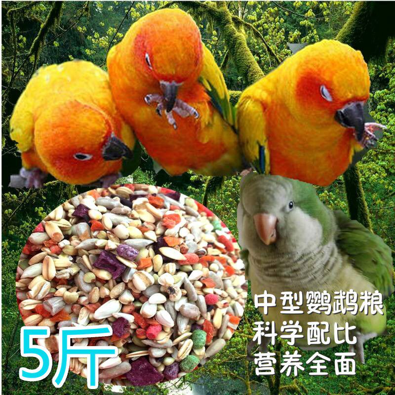 2023无壳中型鹦鹉鸟食繁殖饲料无壳混合粮