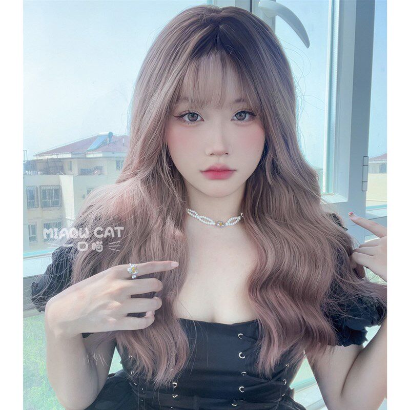 一口喵假发女自然刘海日常长卷温柔渐变网红全头套Lolita修脸假毛