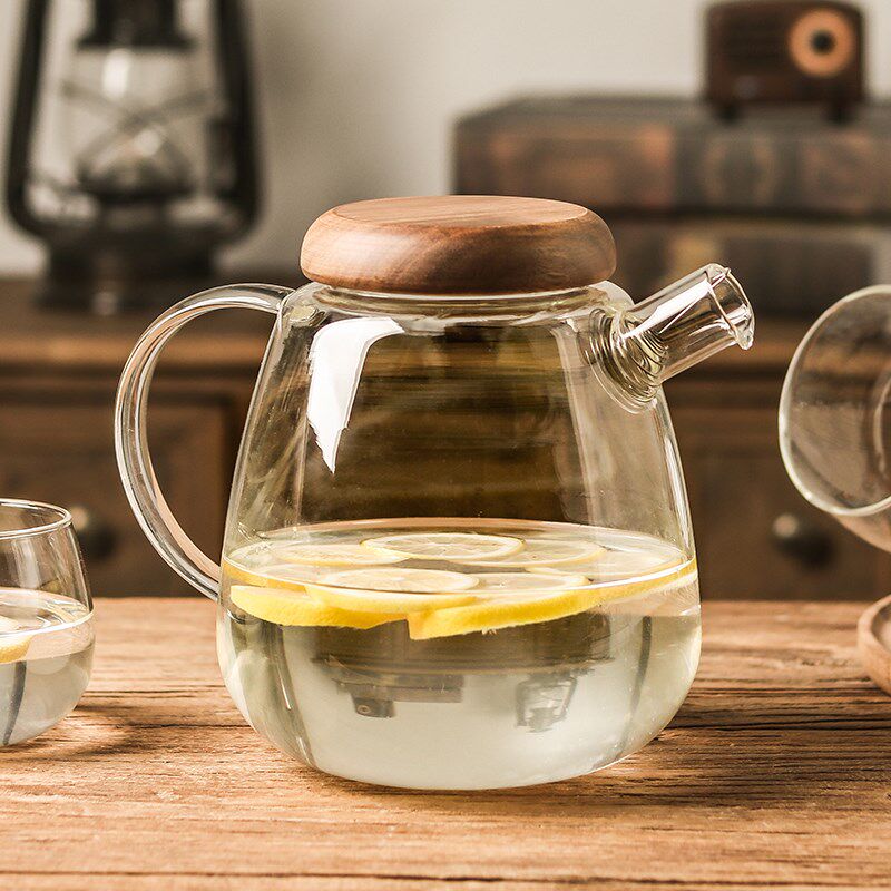 冷水壶耐高温玻璃套装水果茶壶日式凉水壶玻璃耐高温家用围炉煮茶